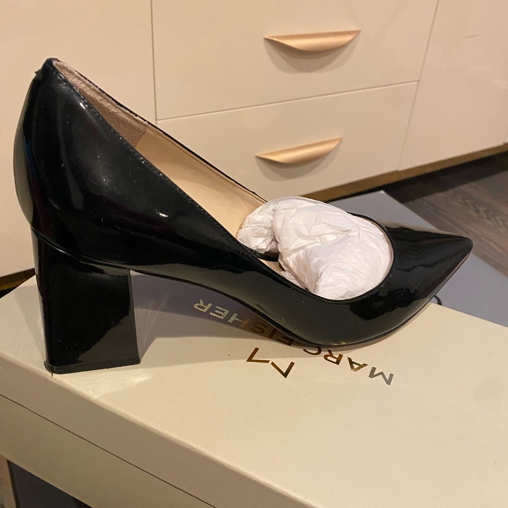 Mark fisher pump black patent leather